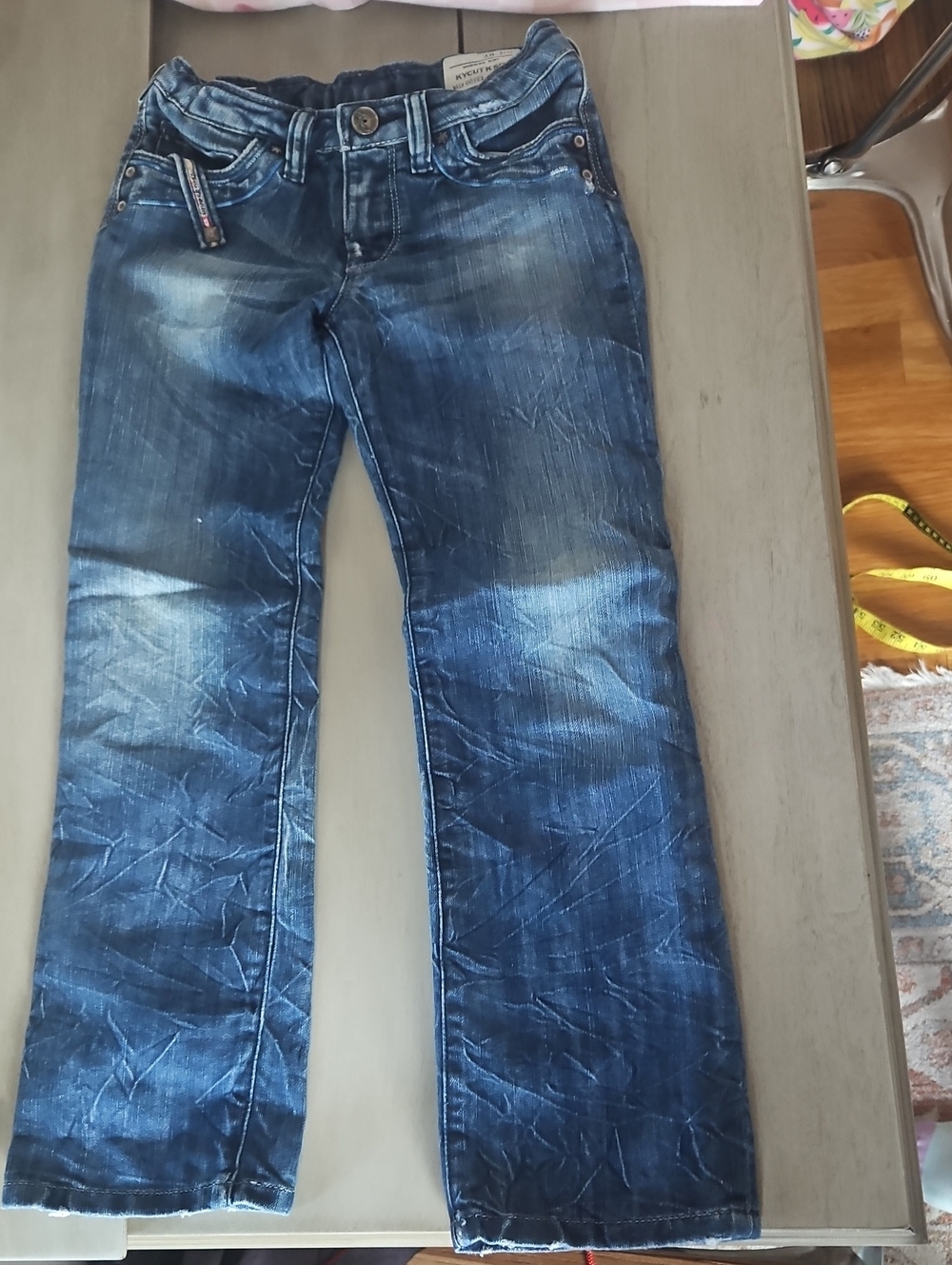 Diesel Kids Blue Washed Jeans Size 6